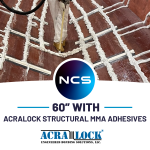 60" with Acralock Structural MMA Adhesives